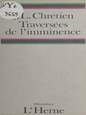 cover image of Traversées de l'imminence